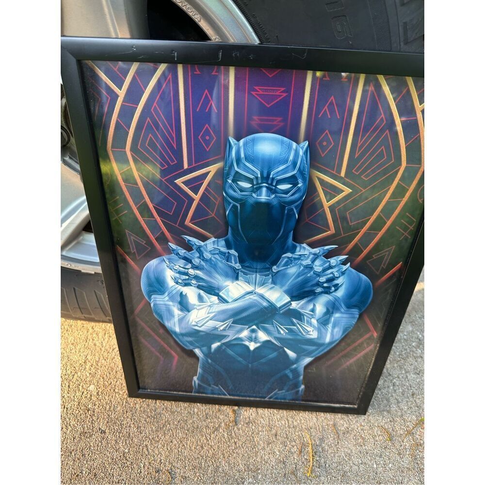 Wakanda Black Panther  Marvel Picture 3D Pop Frame  15" H x 20" W x 1" D  Rare